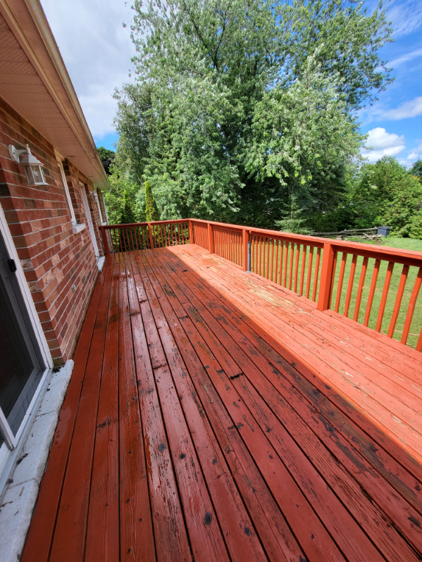 Deck staining