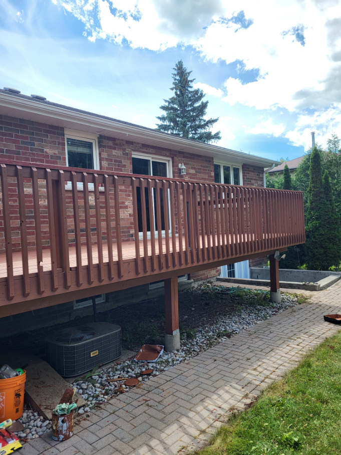 Deck staining